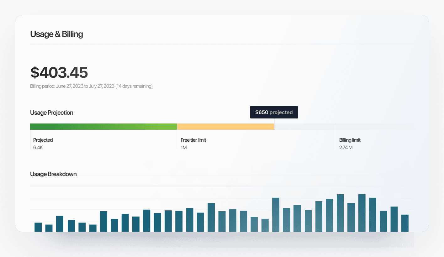 Customer Usage Dashboard