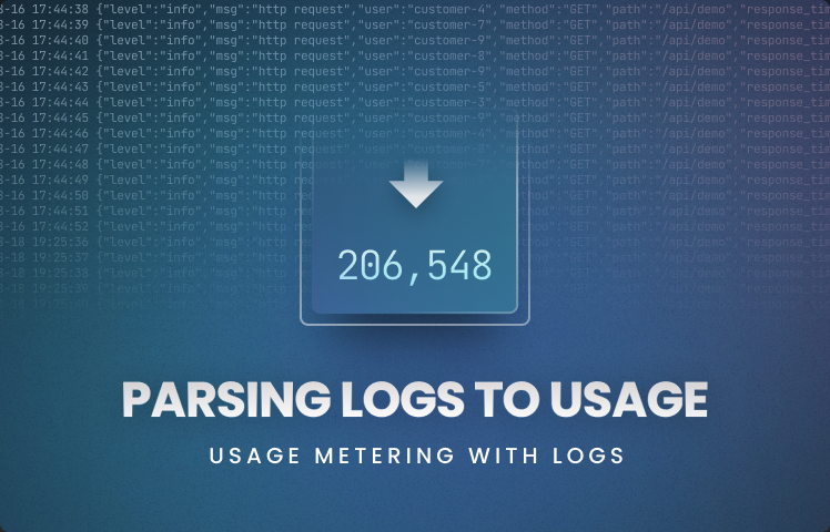 Parsing Logs into Metered Usage for Billing