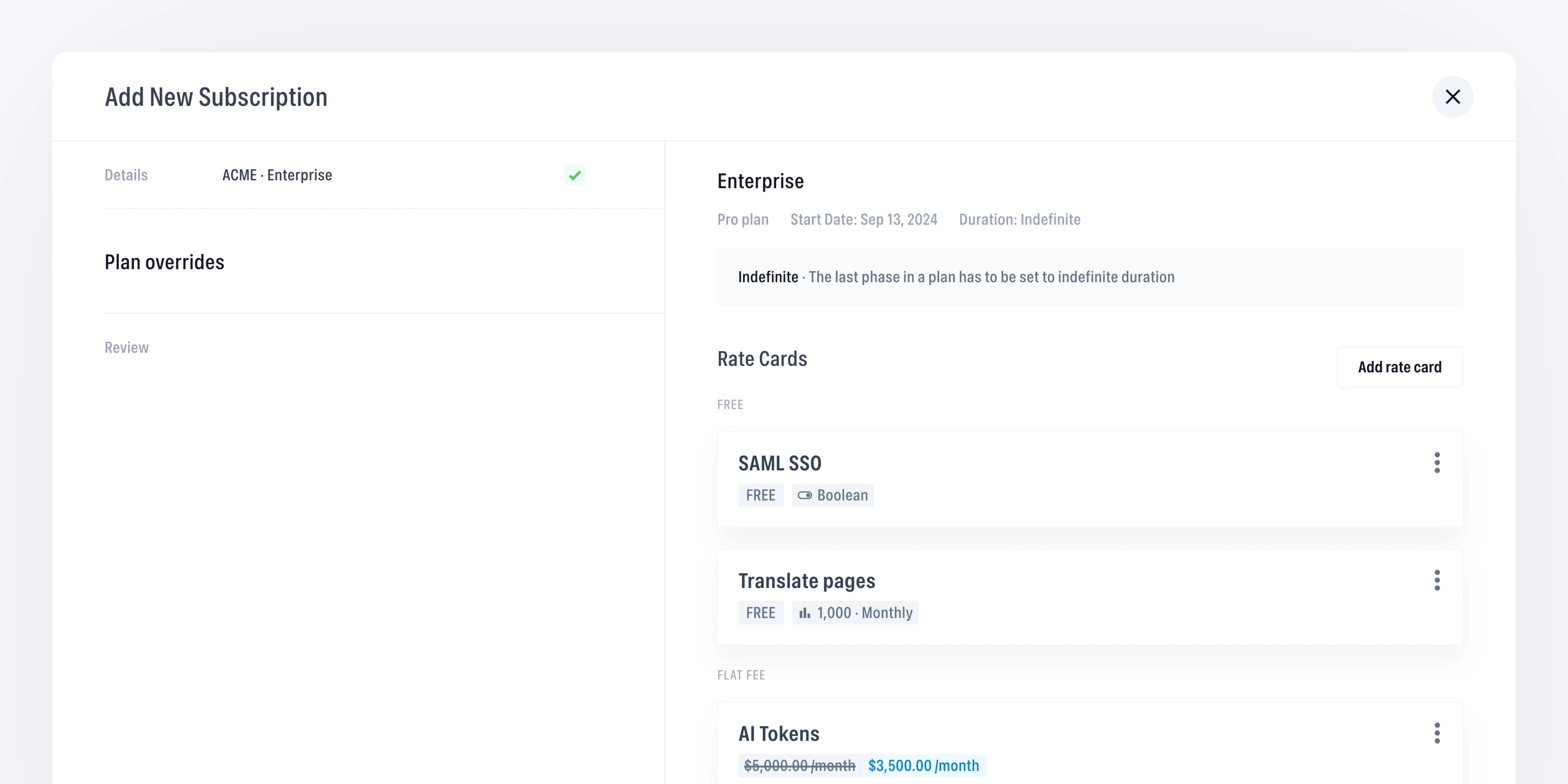 OpenMeter Subscription Management