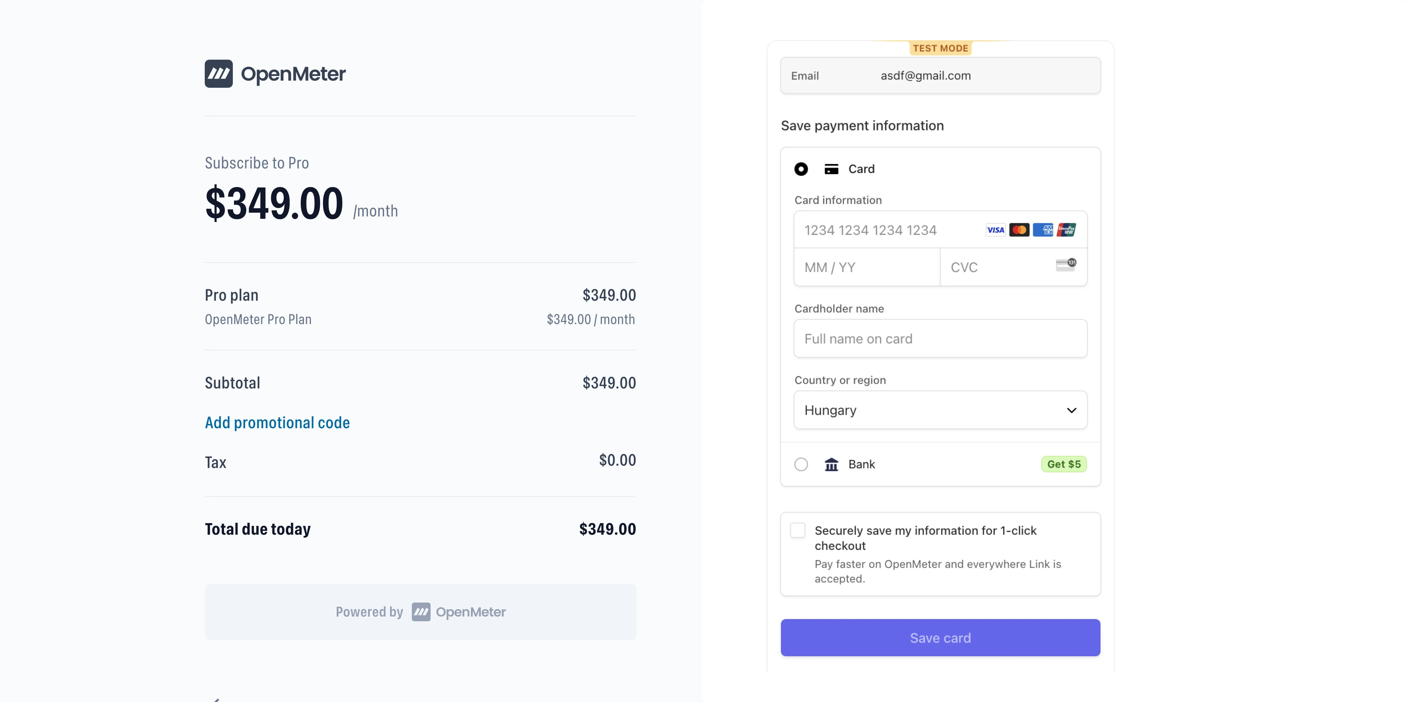 OpenMeter Billing with Stripe Payments