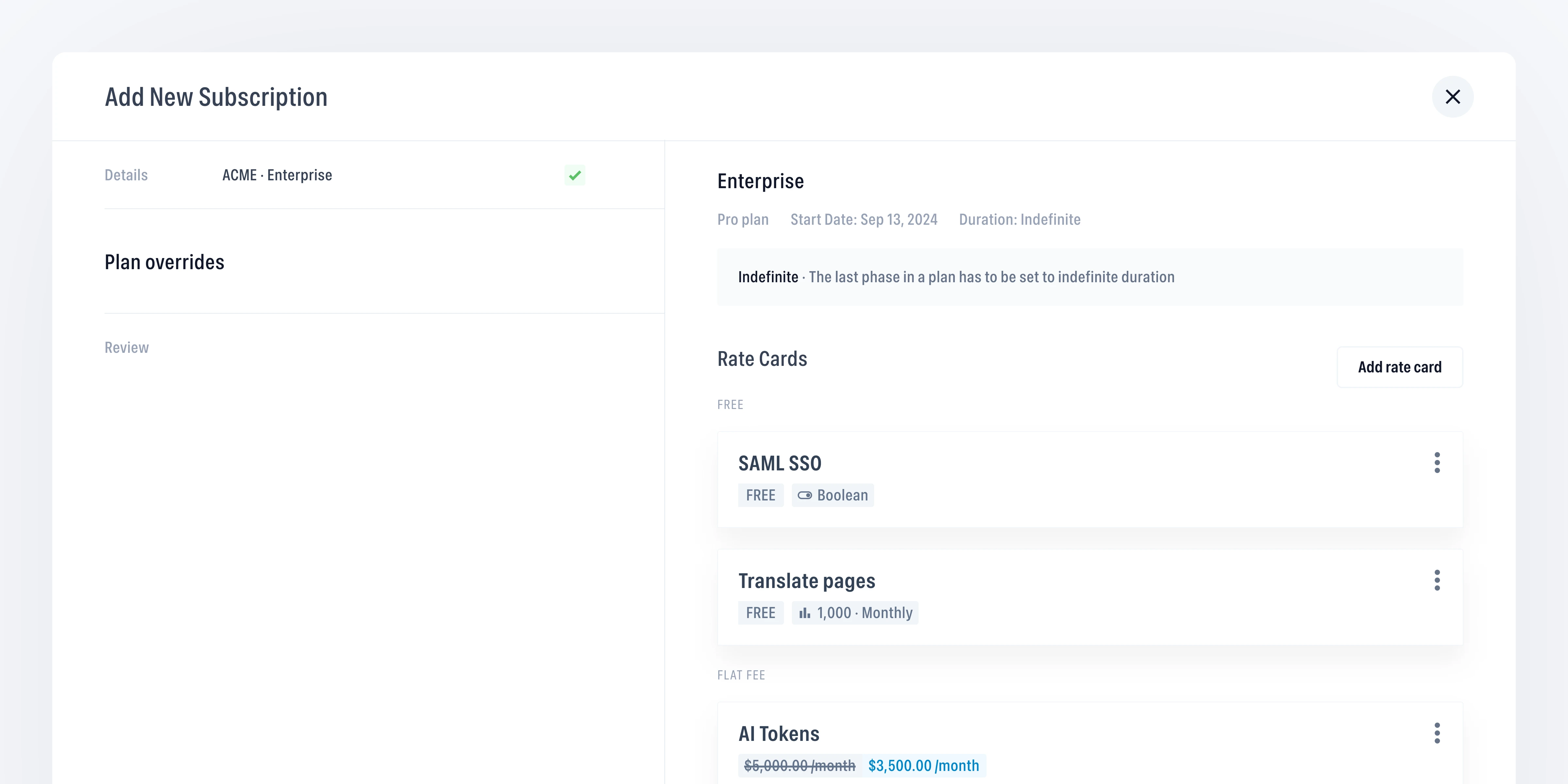 OpenMeter Subscription Management