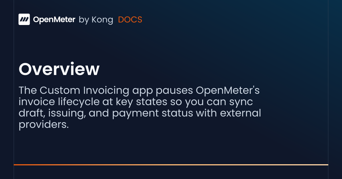 Overview | OpenMeter by Kong